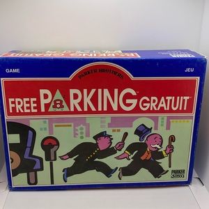 Free Parking Feed The Meter Card Game Parker Brothers Monopoly 1988 Vintage